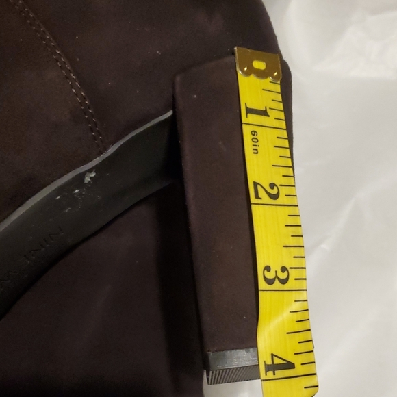 Nine West Dark Brown Leather/suede Heeled Boots - Picture 10 of 13